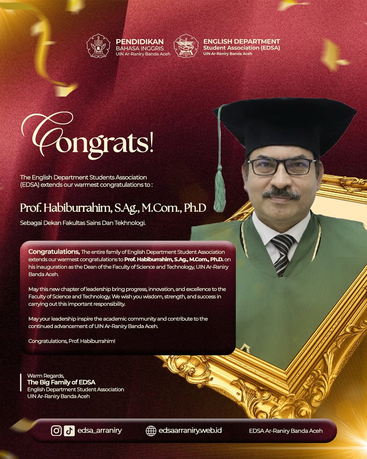 Prof. Habiburrahim, S.Ag., M.Com., Ph.D.